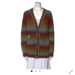 Re/Done Earthy Tones Striped Cardigan